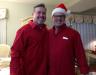 Dueling Santas, Randy & Mike, on Christmas day at the Ashcraft home.